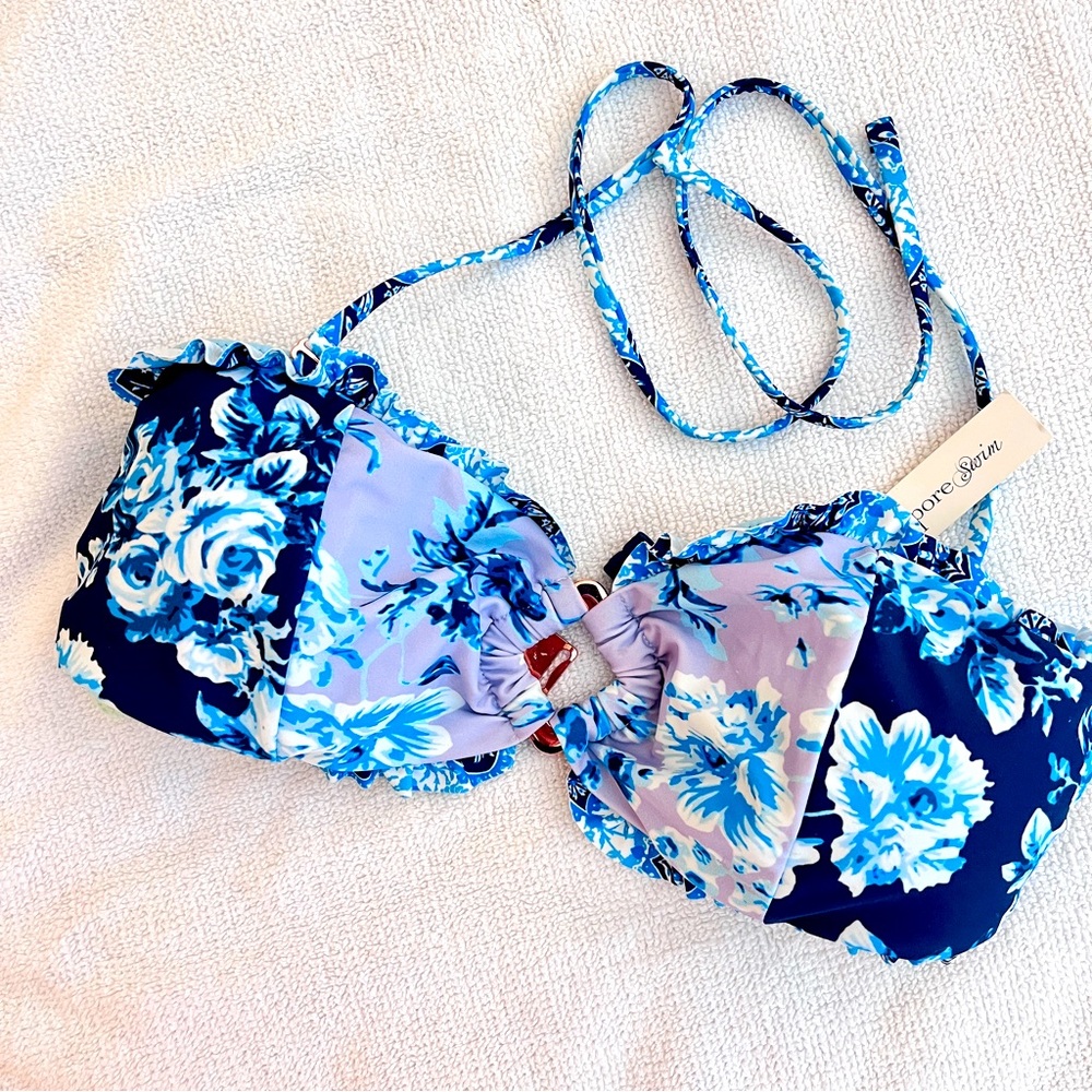 Nanette Lepore Swimsuit Bikini Top Sz 10.